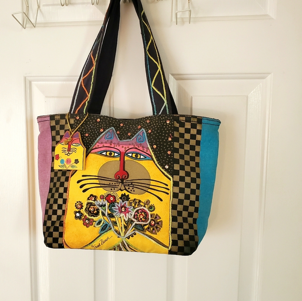 Vintage Laurel Burch CAT Tote